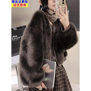皮草外套女2025新款爆款小香风毛毛貂绒海宁皮毛一体年轻款时尚厚