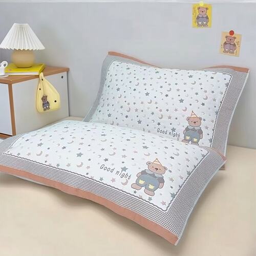 纯棉纱布枕巾一对装新款柔软成人盖巾全棉防滑透气家用枕头巾盖巾