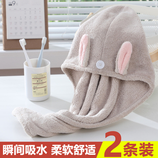 干发帽女超强吸水速干洗头包头巾擦头发毛巾2026新款 双层加厚浴帽