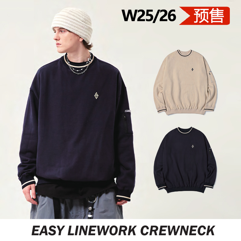 SPECIALGUEST正品W26 EASY LINEWORK CREWNECK 休闲滑雪抓绒卫衣