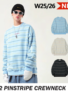 SPECIALGUEST正品W26 V2 PINSTRIPE CREWNECK休闲滑雪抓绒卫衣