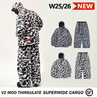 SPECIALGUEST正品W26 V2 MOD THINSULATE迷彩单板滑雪裤滑雪服
