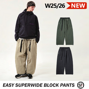 SPECIALGUEST正品W26 EASY SUPERWIDE BLOCK PANTS休闲单板滑雪裤