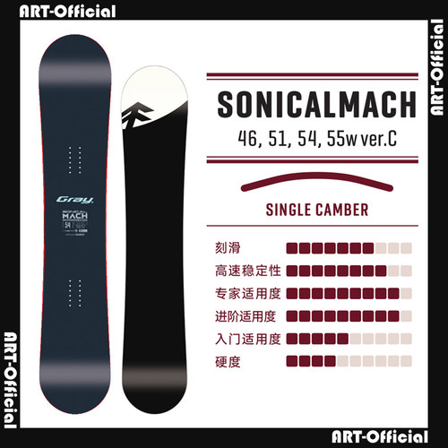 【ART】26款GRAY小树八字刻滑滑雪板单板全能板星空MACH马赫男女