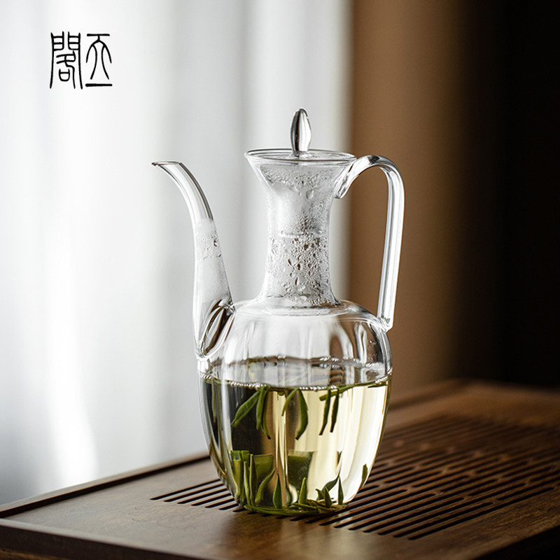 中国彷宋代宫妃玻璃茶壶耐高温加热水壶茶壶