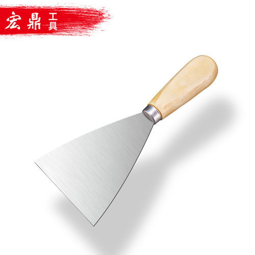厂家直销木质柄油灰刀 腻子刀批刀 双夹木柄铲刀镜面灰刀产地货源