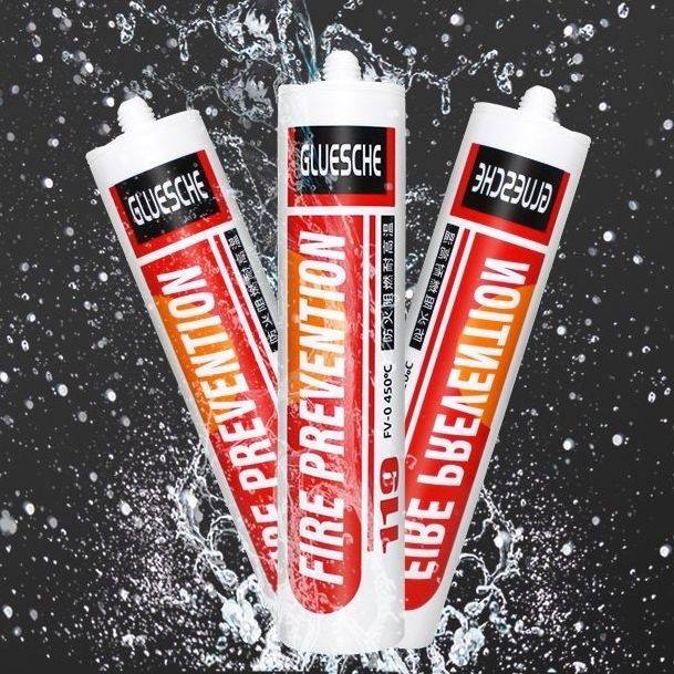 耐高温密封胶排烟管防火防油防水油烟机止逆阀烟道固定胶玻璃胶