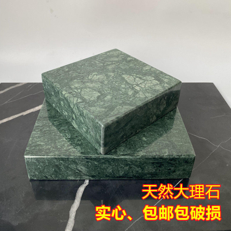 天然大理石材垫板音响箱功放机减震板雕塑工艺品摆件陈列底座定做