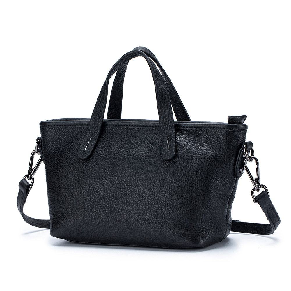 头层牛皮手提包2024新款欧美时尚通勤包大容量真皮单肩斜挎包女包