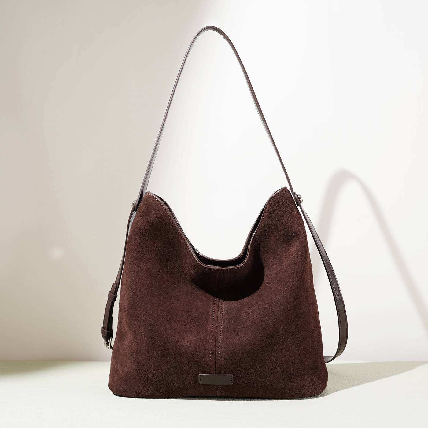 磨砂牛皮腋下包女式单肩斜跨包