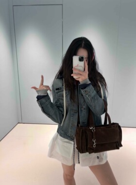 TT OF Girl 定制线 丹宁牛仔系列 假两件做旧感连帽牛仔外套+裤子