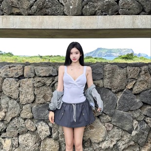 定制线 新品 Girl 蕾丝花边吊带背心