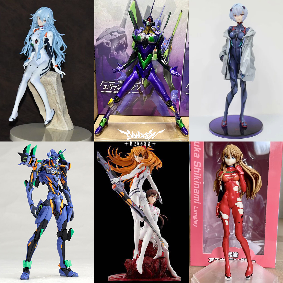 新世纪福音战士EVA手办周边绫波丽明日香模型摆件公仔玩具可动版