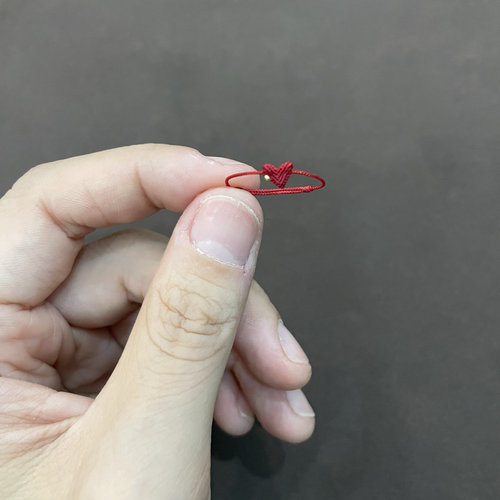 18k金珠mini微缩爱心可调节限量版尾戒