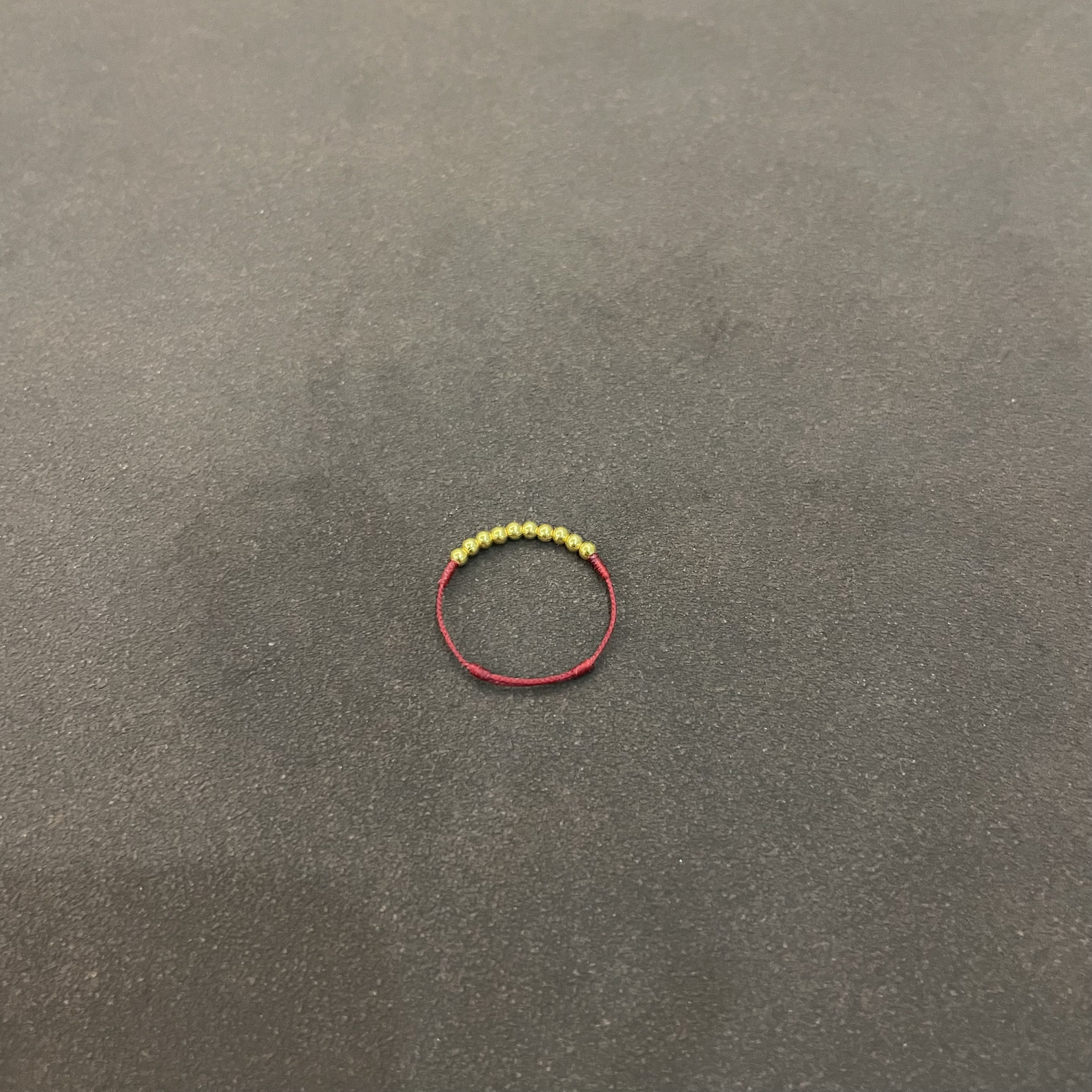 足金转运珠极细红绳尾戒限量版