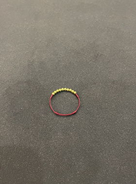 足金转运珠极细红绳尾戒限量版
