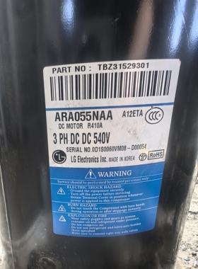 LG空调压缩机ARA055NAA ARA081YAB.JBB055DAA