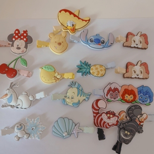 东迪米妮史迪仔柴郡猫爱丽丝梦游仙境小姐狗美人鱼雪宝发卡夹发饰