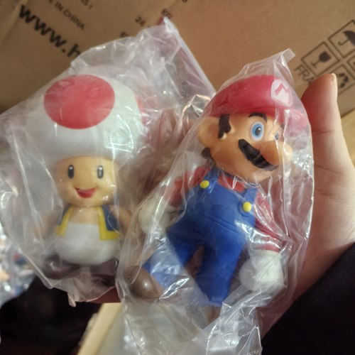 正版马里奥蘑菇头人玛丽奥手办模型公仔 Super Mario玩具摆件