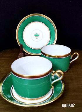 意大利理查德·基诺里绿色Richard Ginori Impero Green咖啡杯碟