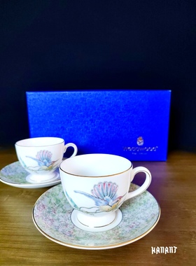 英国原产威基伍德wedgwood humming birds蜂鸟手绘咖啡杯红茶杯碟