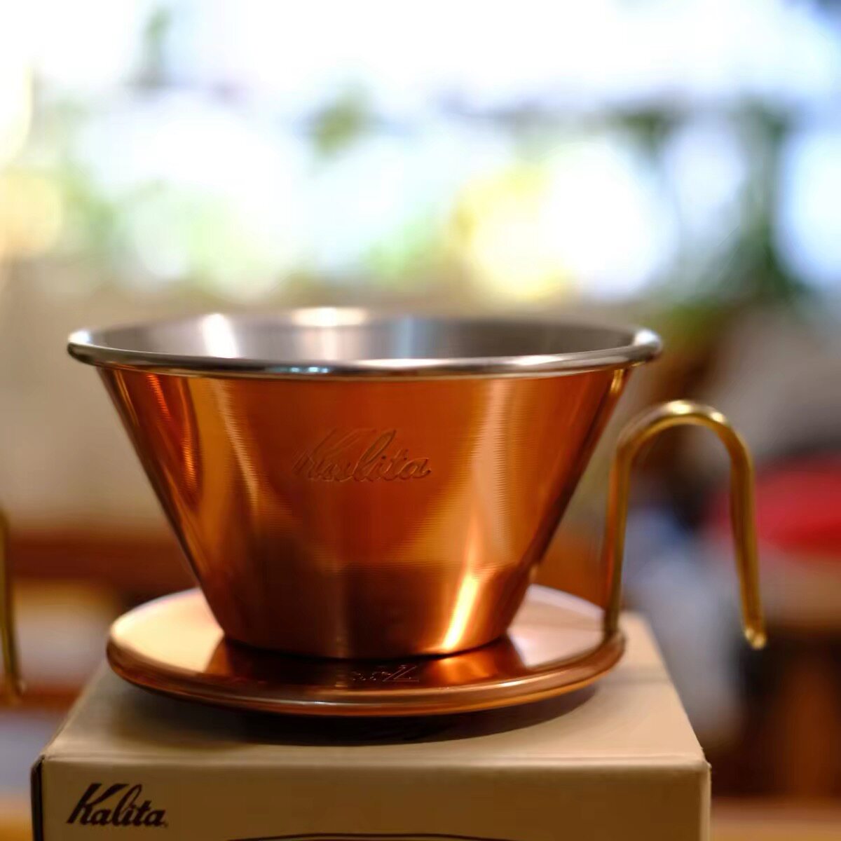 日本原装进口Kalita TSUBAME 手冲杯咖啡铜质蛋糕滤杯篮型155/185