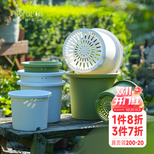 海蒂 花盆家用愛麗思Deepot多肉花盆愛麗絲花盆樹脂植物 花園