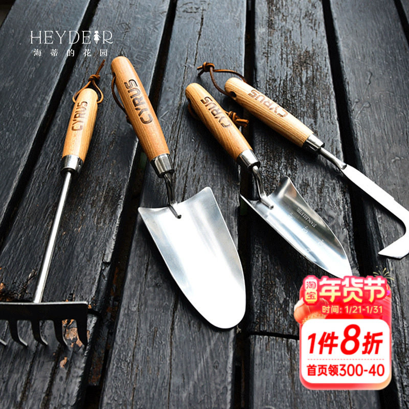 海蒂的花园赛乐斯园艺工具挖土种植种花种菜专用工具不锈钢铲子,鲜花速递/花卉仿真/绿植园艺,铲子,淘宝优惠券,粉丝福利购,淘宝优惠卷