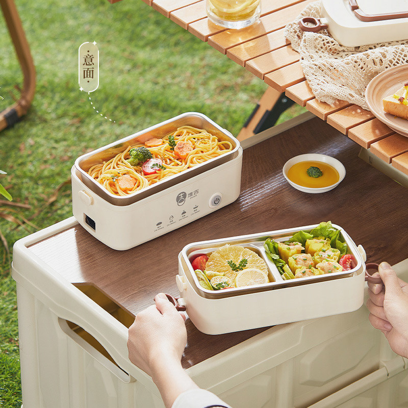 新款电热饭盒上班族学生304不锈内胆插电便携式电热饭盒插电饭盒