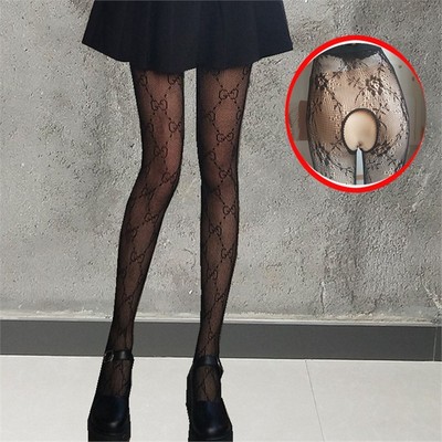 lolita蕾丝白色丝袜子女日系开档JK黑丝渔网袜暗黑ins连裤袜开裆