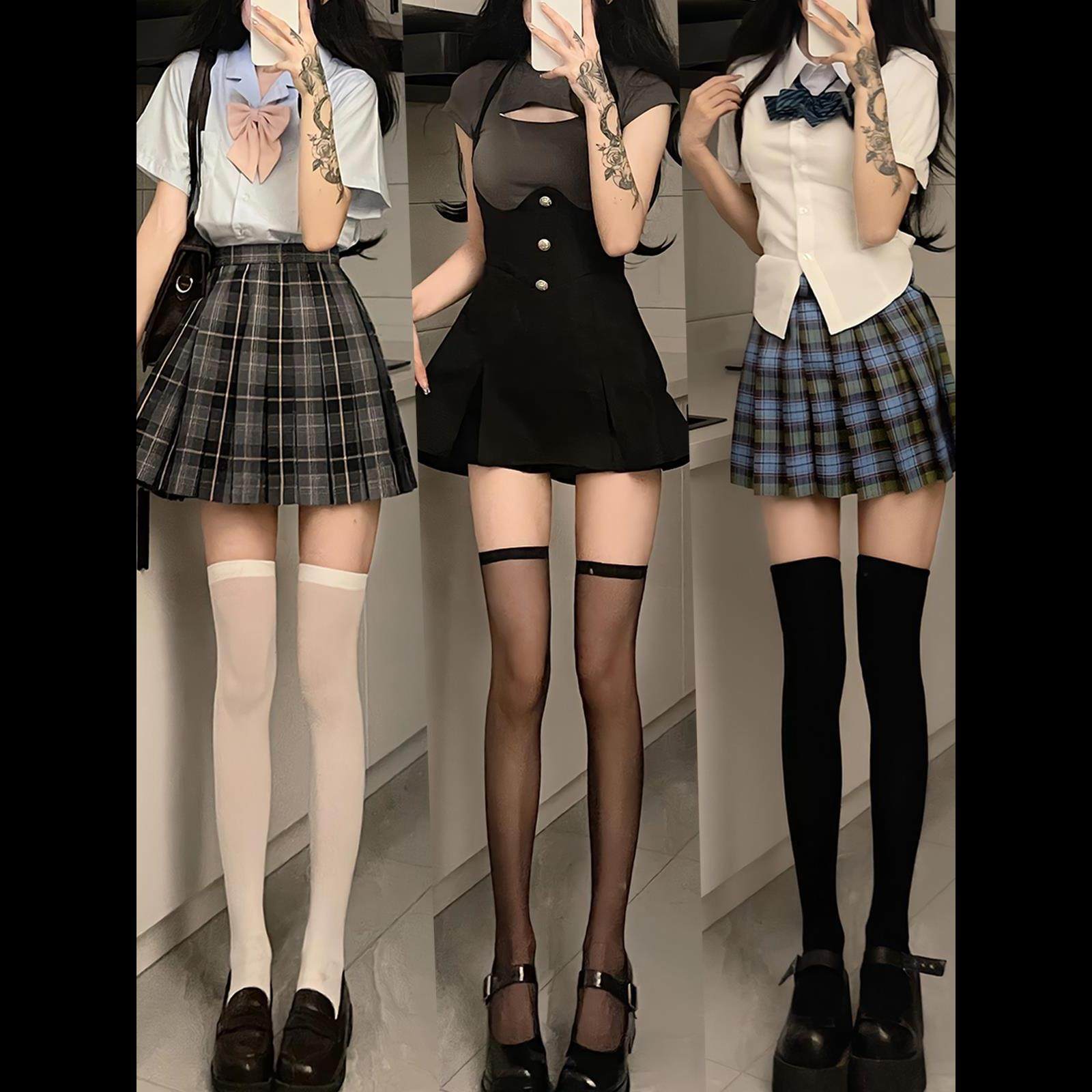 纯欲性感黑色透肉过膝白丝袜压力jk天鹅绒高筒打底袜超薄黑丝,女士内衣/男士内衣/家居服,长筒袜,淘宝优惠券,粉丝福利购,淘宝优惠卷