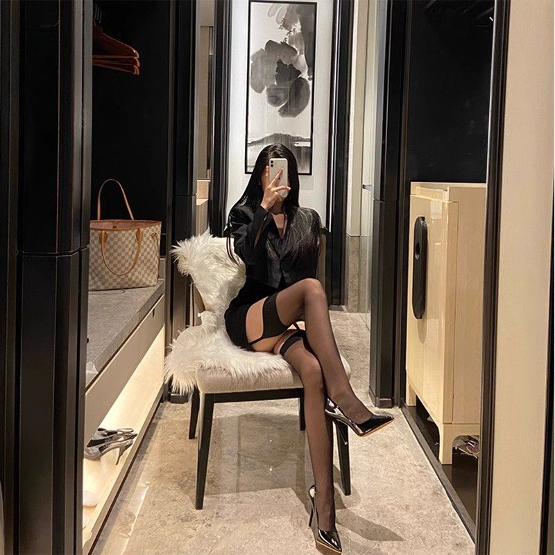 性感一体式吊带袜红边黑丝女薄款美腿调过膝长筒袜丝袜美腿袜,女士内衣/男士内衣/家居服,连裤袜/打底袜,淘宝优惠券,粉丝福利购,淘宝优惠卷