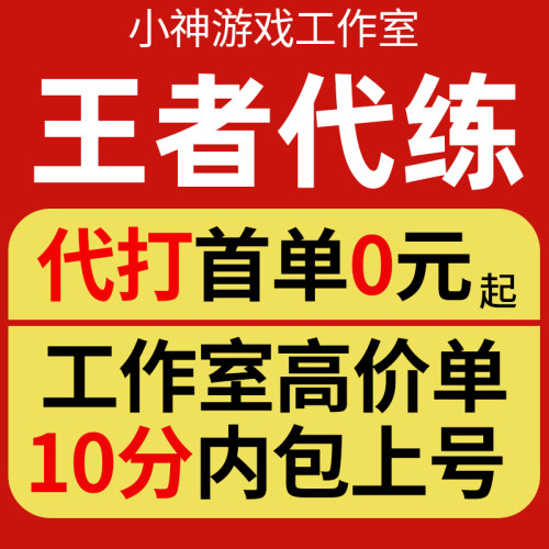王者荣耀代练陪练代打排位战力巅峰赛随机省标金牌任意小国标包标