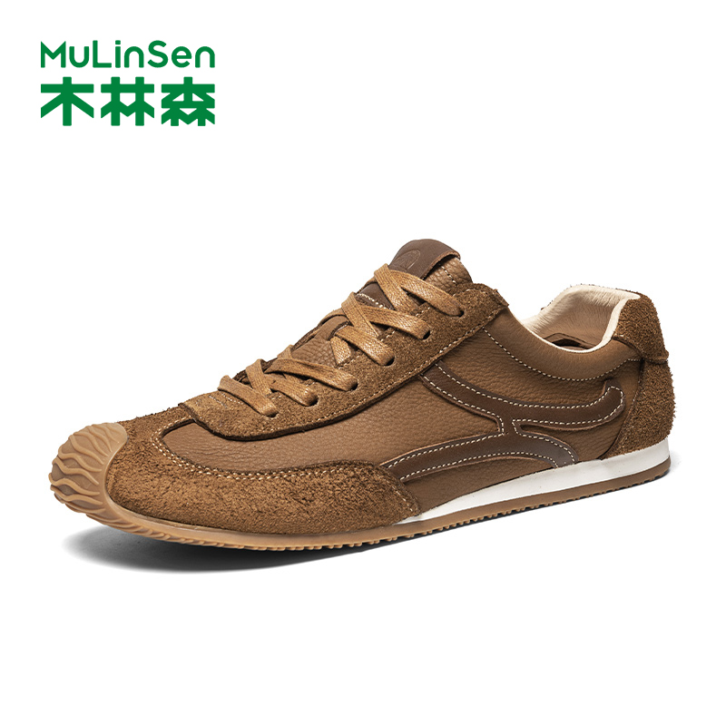 木林森男鞋复古工装运动德训鞋