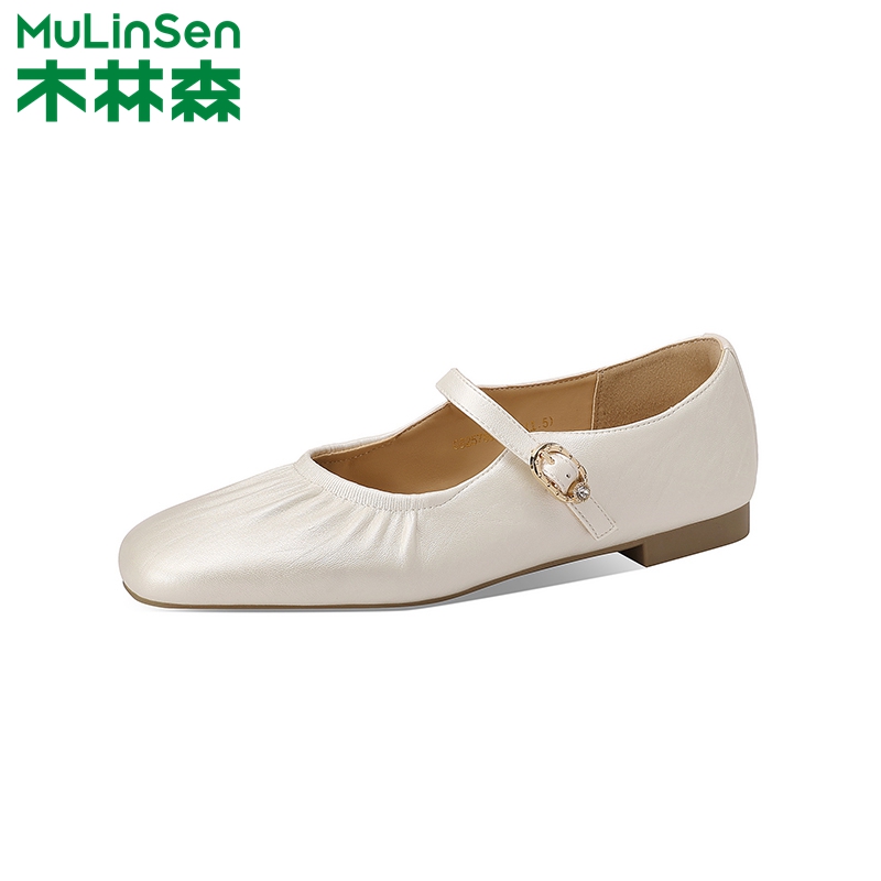 木林森一脚蹬浅口玛丽珍鞋子