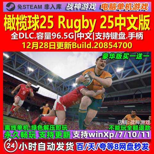 橄榄球25 Rugby 25 中文版 全DLC 免steam 电脑PC单机游戏