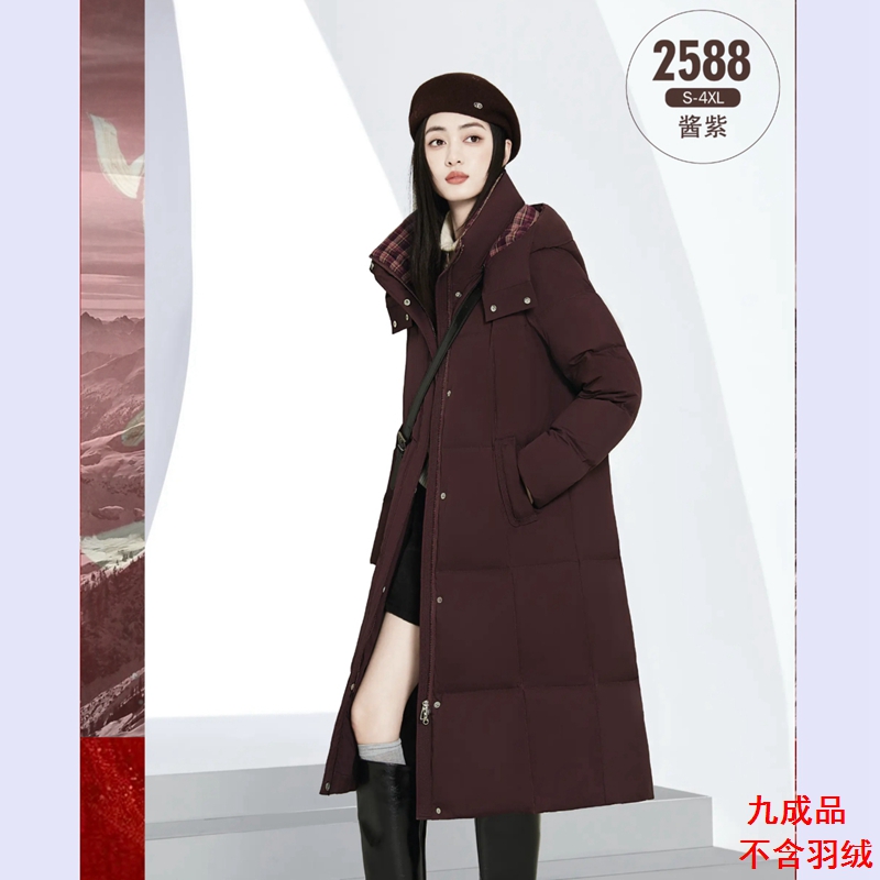 25秋冬羽绒服以旧翻新定制加厚加绒女装活帽中长面包服ssmm2588