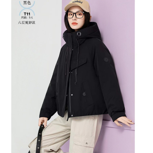 25秋冬女款常规款可脱卸羽绒服以旧翻新定制订做加厚加绒yzbtT11