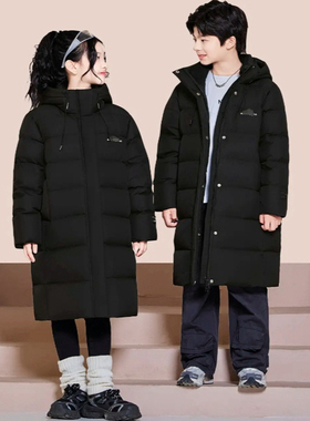 2025秋冬订制定做加工加绒以旧翻新黑金亲子款童装羽绒服ssbs5066