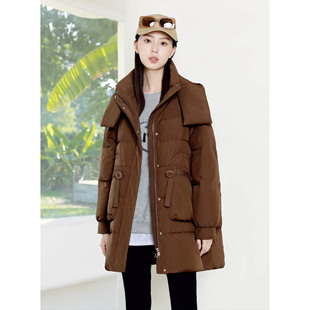 休闲羽绒服以旧翻新定制加厚加绒xb6361 通勤时尚 25秋冬女装 中长款