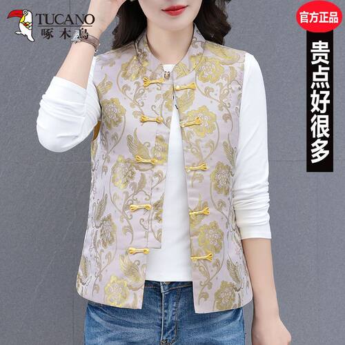 啄木鸟国风马甲外穿女春