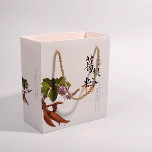 野生葛根粉包装盒野生葛根粉礼品袋手提袋礼盒标签现货