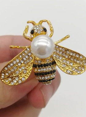 水晶钻可爱小蜜蜂胸花领针