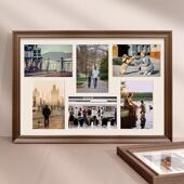 洗照片做成相框diy6寸结婚六周年纪念摆件多宫格挂墙空框装 裱框架