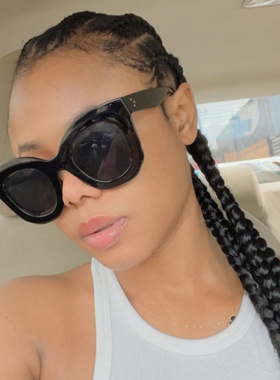 2022新款米钉欧美时尚大框复古蝴蝶太阳镜墨镜97291简约太阳眼镜