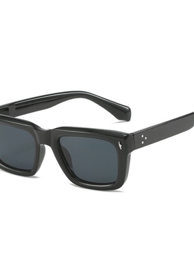 简约个性米钉厚框宽腿太阳镜男女防紫线游驾驶运动UV400墨镜