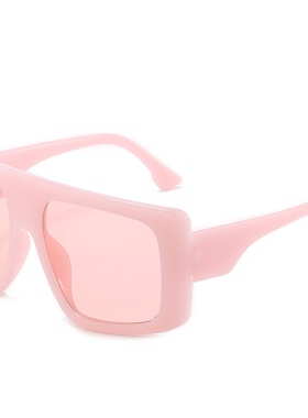 新款欧美潮流时尚大框太阳镜女 百搭墨镜 精致瓦片镜片sunglass
