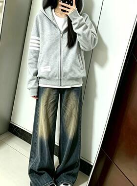 学院风秋冬少女外套牛仔裤两件套