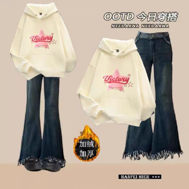 春秋初中女生休闲运动套装高中学生少女学院风卫衣秋冬加绒两件套,女装/女士精品,时尚套装,淘宝优惠券,粉丝福利购,淘宝优惠卷