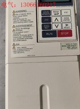安川变频器G7   ClMR-G7B43P7  电压380v(请询价)